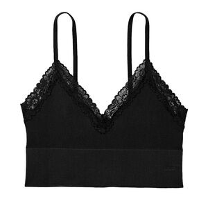 SEAMLESS RIB UNLINED LONGLINE BRALETTE